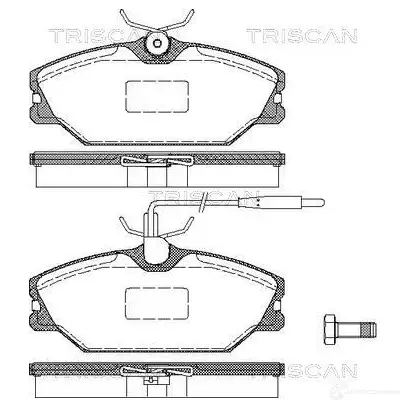 Тормозные колодки, комплект TRISCAN 811025003 5709147285053 CZK2V R 1116760