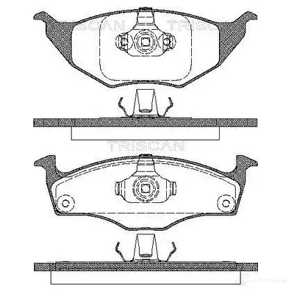 Тормозные колодки, комплект TRISCAN F8P JMSU 811029021 5709147752241 1116923