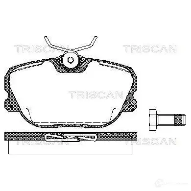 Тормозные колодки, комплект TRISCAN 811027894 5709147283240 9 ZWES8 1116832