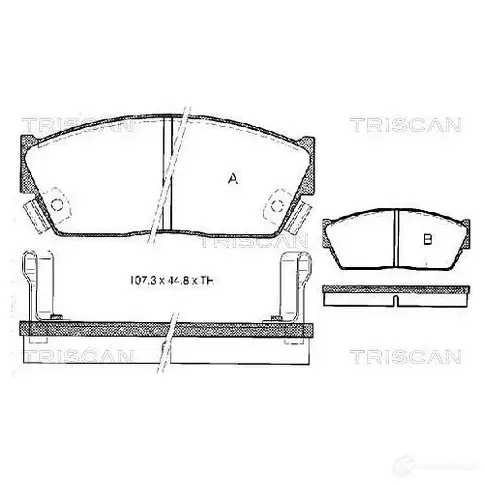 Тормозные колодки, комплект TRISCAN 5709147248676 FR2MA 6 1115938 811010080
