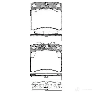 Тормозные колодки, комплект TRISCAN 5709147319635 1116918 811029015 E9Q WG3 изображение 0