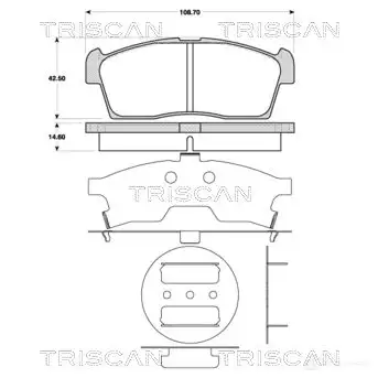 Тормозные колодки, комплект TRISCAN 1117337 811069015 UJITM YA 5709147614020