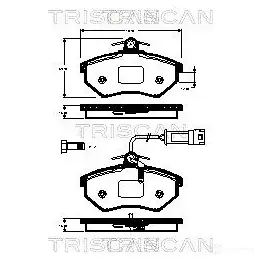 Тормозные колодки, комплект TRISCAN 5709147533284 O NQW8 1116975 811029071