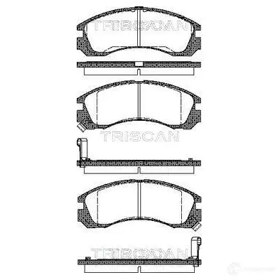 Тормозные колодки, комплект TRISCAN 5709147283998 811042002 1117139 1QR8IL J изображение 0