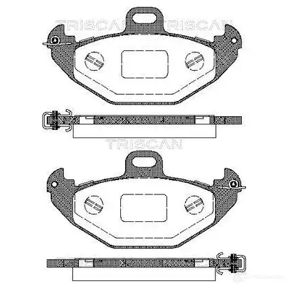 Тормозные колодки, комплект TRISCAN 5709147702970 1116763 OBW4 HG8 811025007