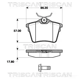 Тормозные колодки, комплект TRISCAN 5709147930519 811028036 GYJQ TMI 1116869