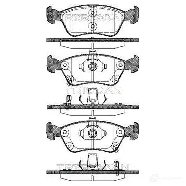 Тормозные колодки, комплект TRISCAN 1116191 PW3T AY 811013018 5709147439050