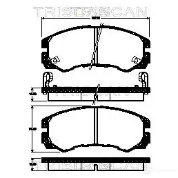 Тормозные колодки, комплект TRISCAN 1117285 811060001 5709147753712 7 27SRF