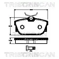 Тормозные колодки, комплект TRISCAN 1116965 5709147533376 811029063 6YL DG