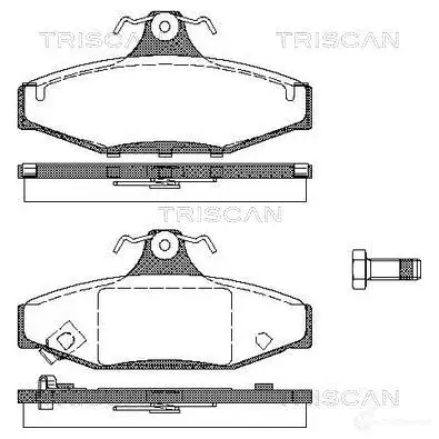 Тормозные колодки, комплект TRISCAN 2TF2 MR3 1115994 811010539 5709147855010 изображение 0