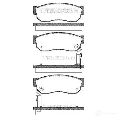 Тормозные колодки, комплект TRISCAN CQB1 D 5709147855539 1116331 811014035