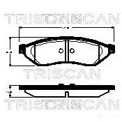 Тормозные колодки, комплект TRISCAN 1116598 811021009 W 45DTF 5709147967829