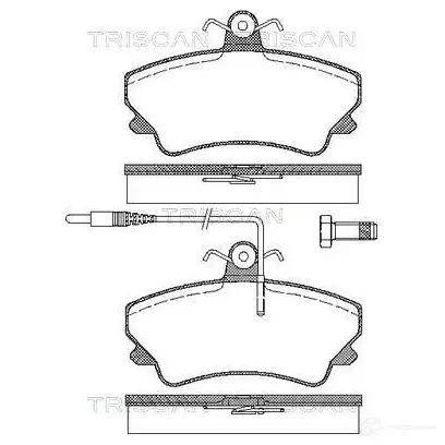 Тормозные колодки, комплект TRISCAN V 84DF 1116765 811025009 5709147707227