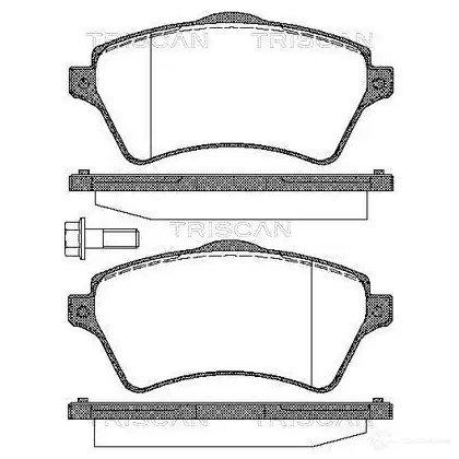 Тормозные колодки, комплект TRISCAN 811017016 5709147779651 1116527 MD7 HEM
