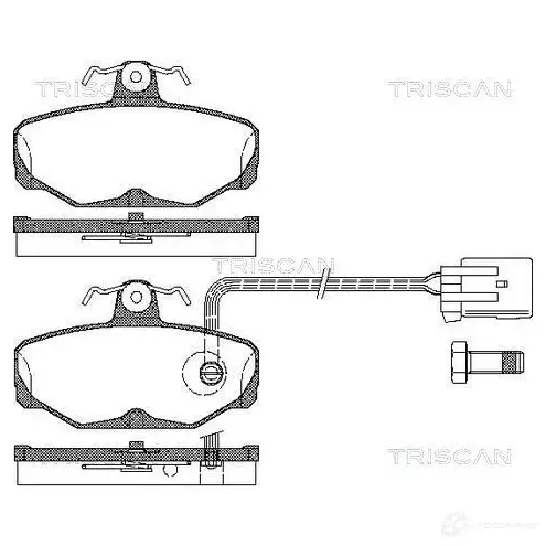 Тормозные колодки, комплект TRISCAN 1116496 Q0SD QF 811016164 5709147282670 изображение 0