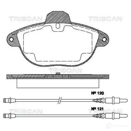 Тормозные колодки, комплект TRISCAN G3P8 A 5709147308141 811038003 1117053