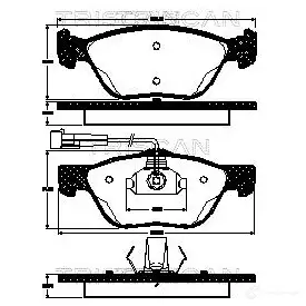 Тормозные колодки, комплект TRISCAN IEFW E 811012007 5709147752104 1116155 изображение 0
