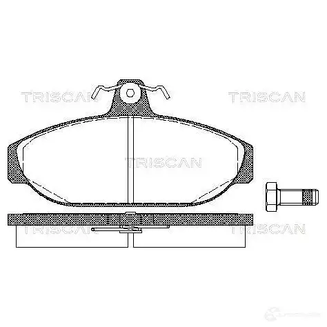 Тормозные колодки, комплект TRISCAN J13 AZHH 5709147248928 1116829 811027150
