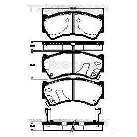 Тормозные колодки, комплект TRISCAN 1117341 811069019 8X XGL 5709147533765 изображение 0