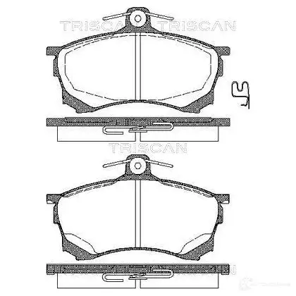 Тормозные колодки, комплект TRISCAN 5709147316825 2 XH4R 811042004 1117141