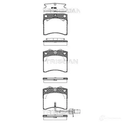 Тормозные колодки, комплект TRISCAN 5709147673812 R5SRUT C 811029027 1116929 изображение 0