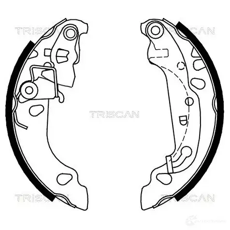 Барабанные тормозные колодки, комплект TRISCAN 1114787 810016008 5709147912355 1EB BW