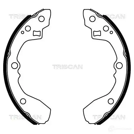 Барабанные тормозные колодки, комплект TRISCAN 1114844 5710476080530 V NZOU 810018012