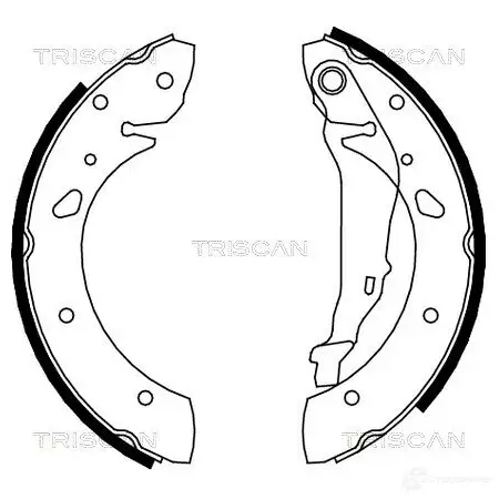 Барабанные тормозные колодки, комплект TRISCAN 1114726 810013624 A7Y 5H 5709147744383