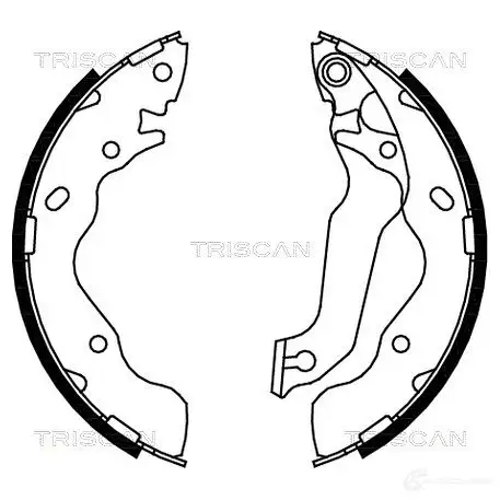 Барабанные тормозные колодки, комплект TRISCAN 1115004 W OYAZS 5709147584125 810043015