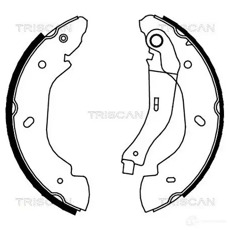 Барабанные тормозные колодки, комплект TRISCAN 1114786 810016007 5709147883624 72HU O