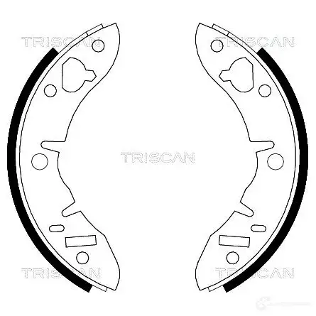Барабанные тормозные колодки, комплект TRISCAN 810017033 1114830 5709147011805 U12D K79