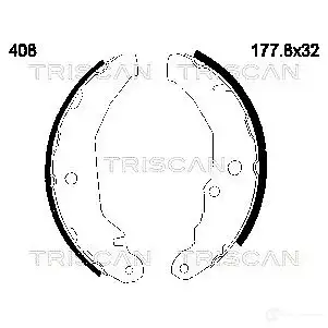 Барабанные тормозные колодки, комплект TRISCAN 0 Q43E 810016408 5709147013694 1114803