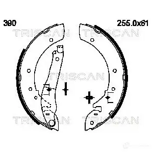 Барабанные тормозные колодки, комплект TRISCAN 5709147013540 1114928 O7M AQ 810028390