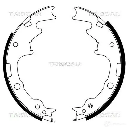 Барабанные тормозные колодки, комплект TRISCAN 5709147531556 1115090 WBS1 V 810080004