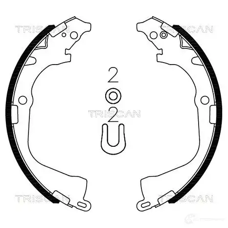 Барабанные тормозные колодки, комплект TRISCAN 810029003 XQE6 LHJ 5710476079725 1114936
