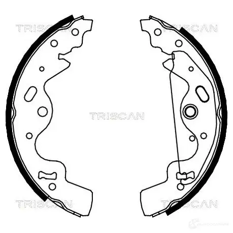 Барабанные тормозные колодки, комплект TRISCAN M BPN1QT 1114824 5709147977538 810017010