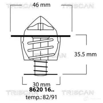 Термостат ож TRISCAN 1148608 ZTF5 II 5709147075661 86201682
