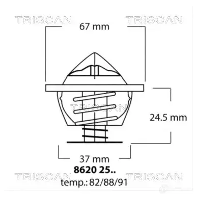 Термостат ож TRISCAN M A3XYYP 1148733 86202591 5709147075999