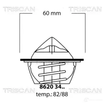 Термостат ож TRISCAN 5709147076316 1148837 86203488 TMRT 9