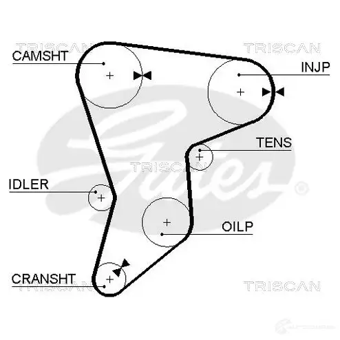 Ремень ГРМ TRISCAN DQZR 4 1151701 86455133 5709147040416 - Изображение 1