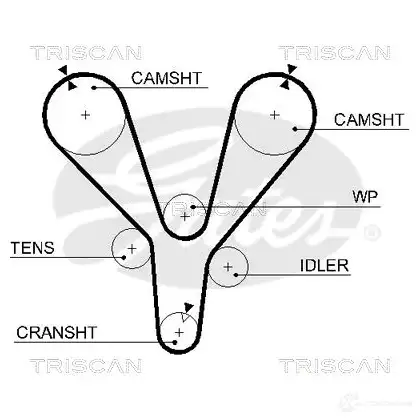 Ремень ГРМ TRISCAN 753 DN 86455555xs 1152017 изображение 0