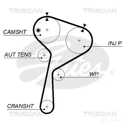Ремень ГРМ TRISCAN 86455578xs 40 MDS 1152039 - Изображение 1