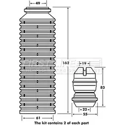 Пылезащитный комплект, амортизатор FIRST LINE FPK7076 1L7R I5 9Z1VLQ 1228604281 изображение 0