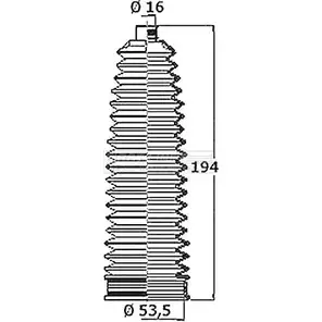 Пыльник рулевой рейки, комплект FIRST LINE 1228606301 30 Z9DRE FSG3473 JAXLC изображение 0