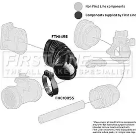 Патрубок воздушный FIRST LINE FTH1495 1228628731 J5O6CDB RH5Y 7 изображение 0