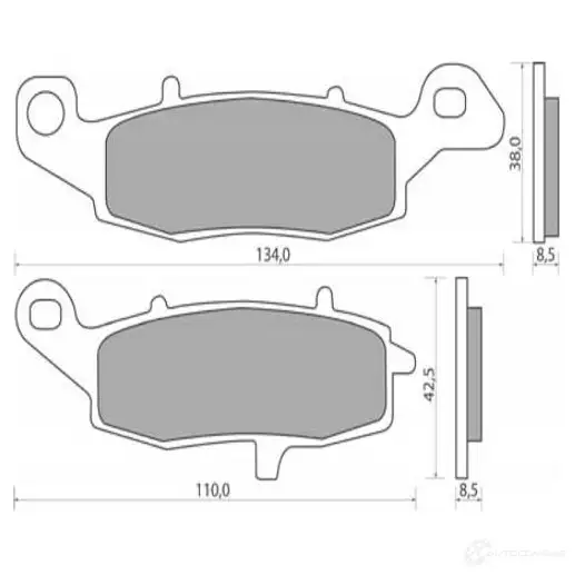 Тормозные колодки, комплект NHC YC 4QH k5037cu7 1437637597 - Изображение 1