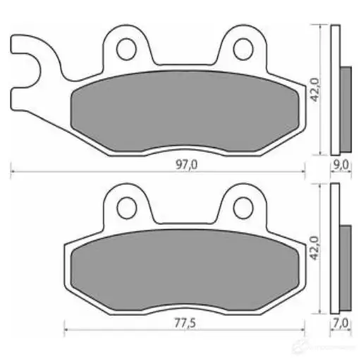 Тормозные колодки, комплект NHC h1070cu7 1437637536 DN9 GF