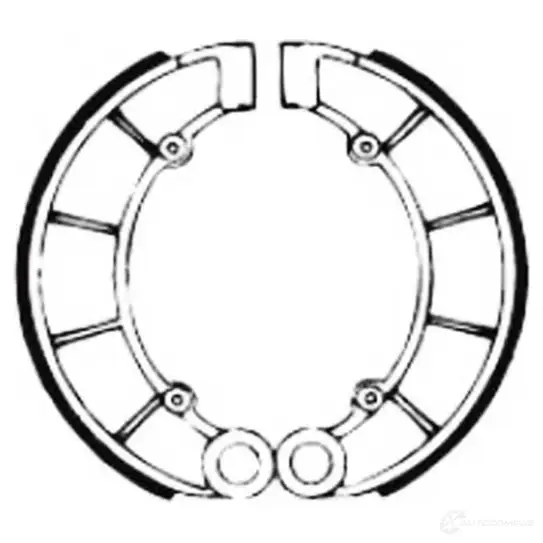 Барабанные тормозные колодки, комплект NHC T UT7E 1437636574 mbs1108