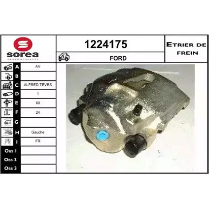 Тормозной суппорт SNRA 9 WHQPBR 49J6N59 1224175 1228676715 изображение 0