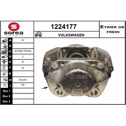 Тормозной суппорт SNRA 1224177 IUDLJOX 1228676743 0 OI28 изображение 0